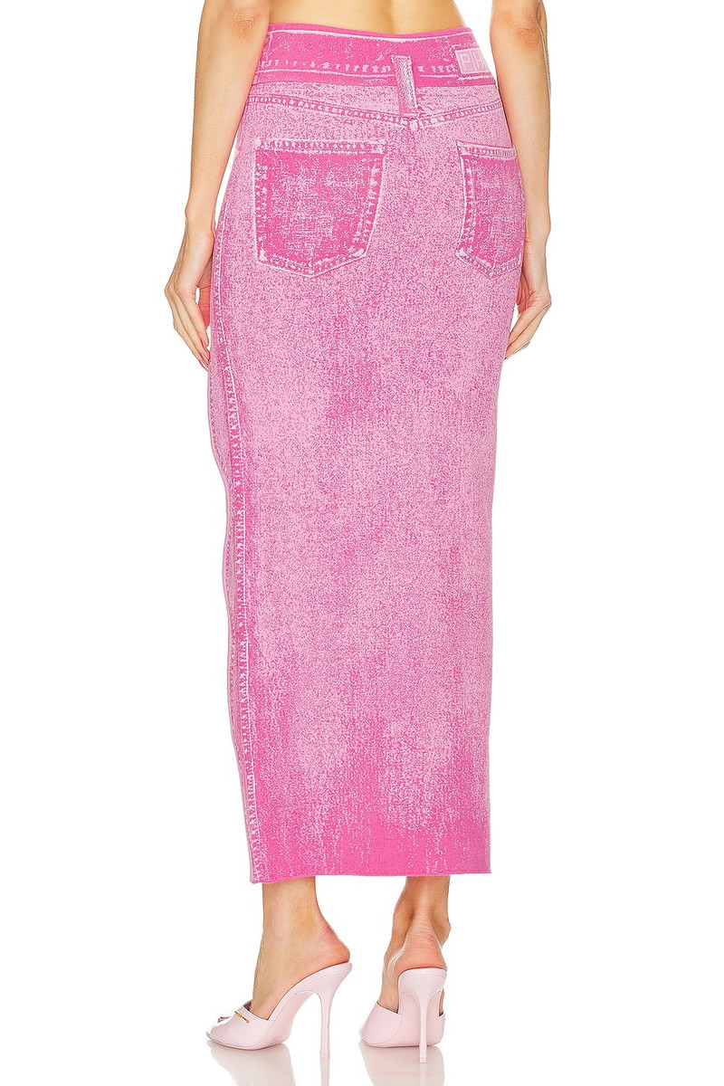 PH5 Lily Denim Print Wavy Midi Skirt outlook