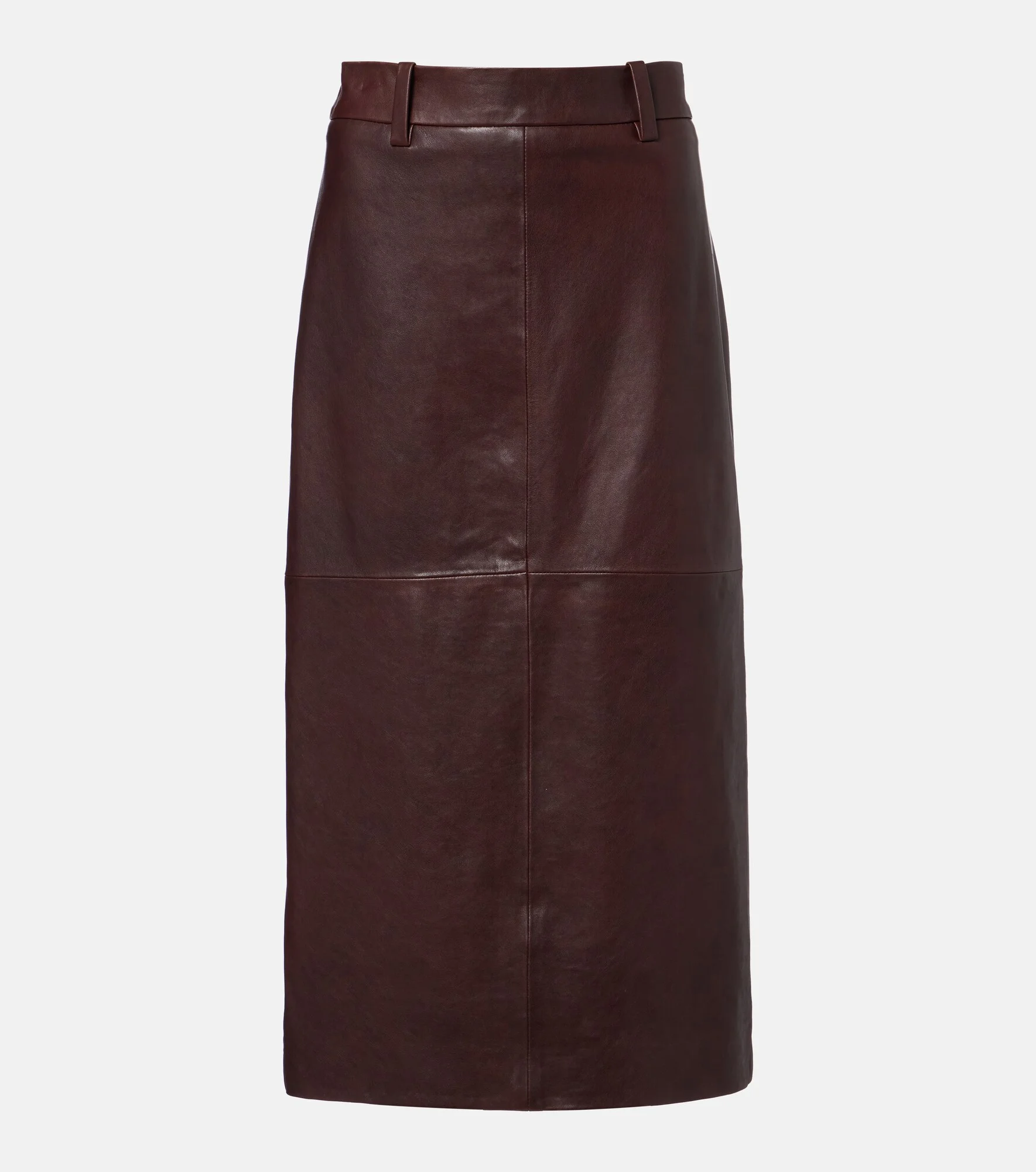 Leather midi skirt - 1