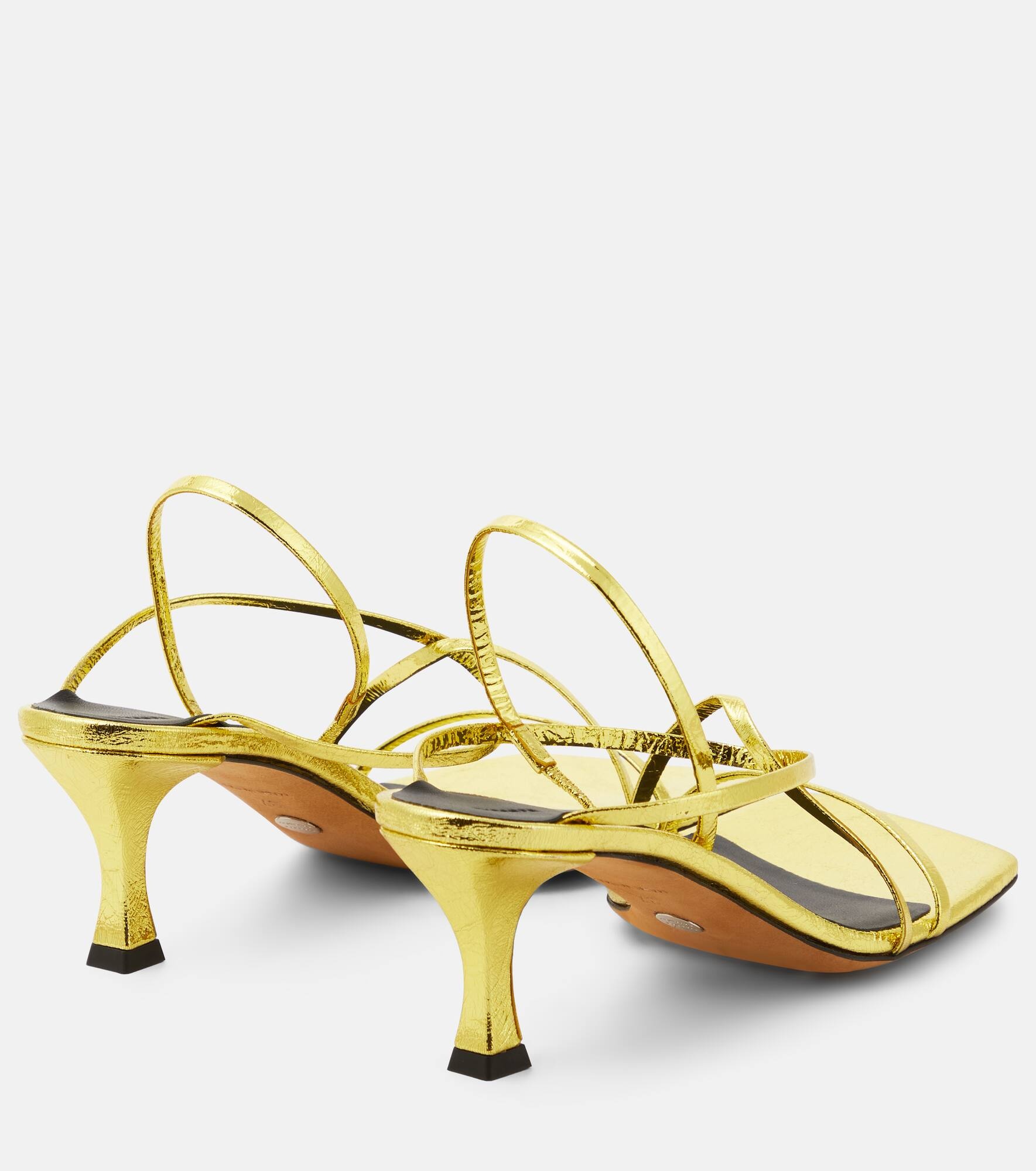60 leather slingback sandals - 3