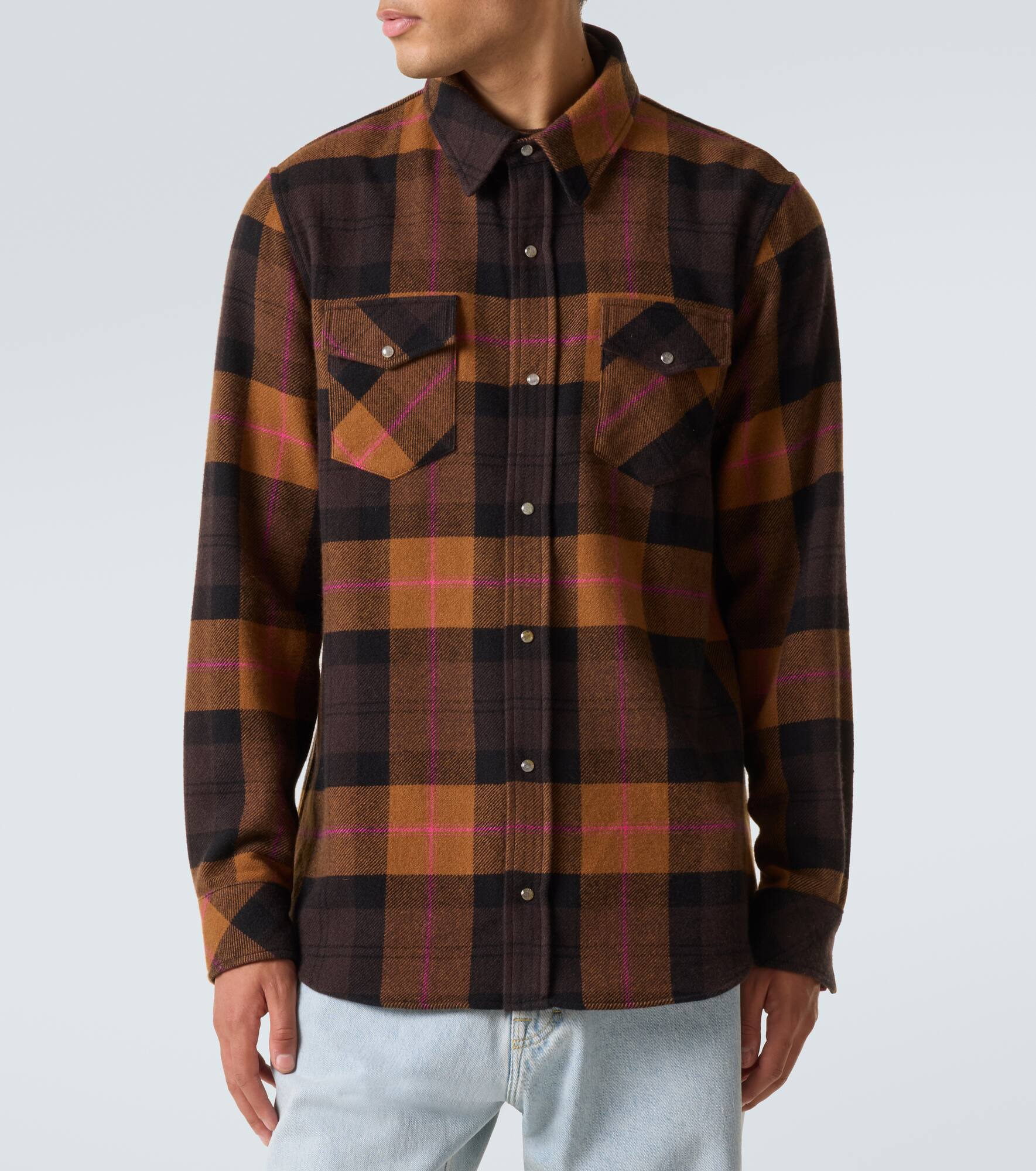 Cashmere plaid shirt - 3