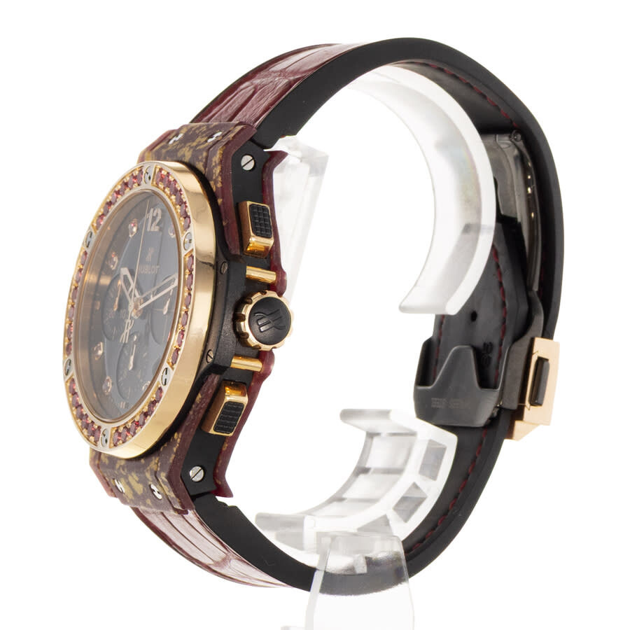 Pre-owned Hublot Big Bang Chronograph Automatic Diamond Black Dial Ladies Watch 341.XG.1280.LR.1213 - 5