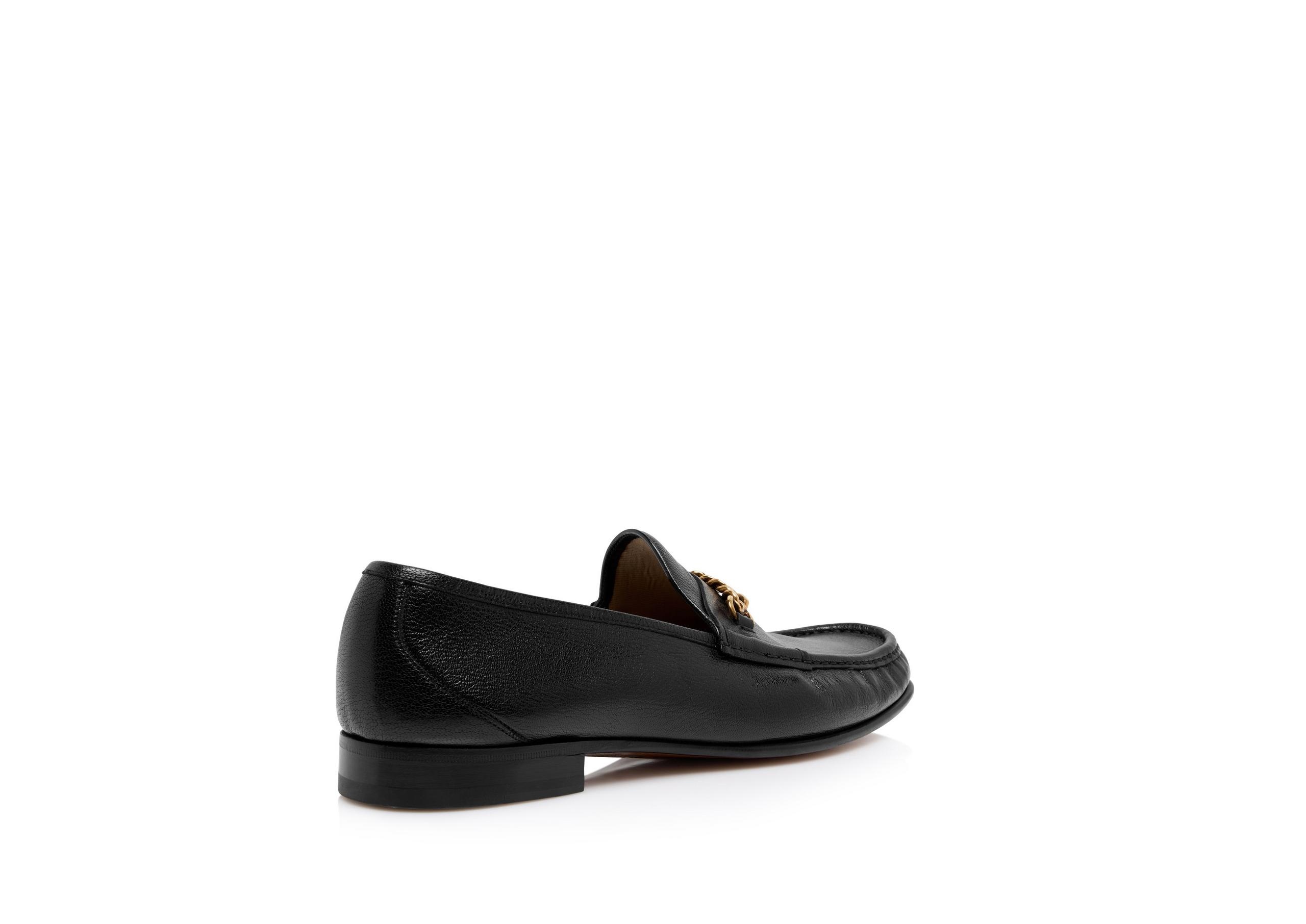 GRAIN LEATHER YORK CHAIN LOAFER - 3