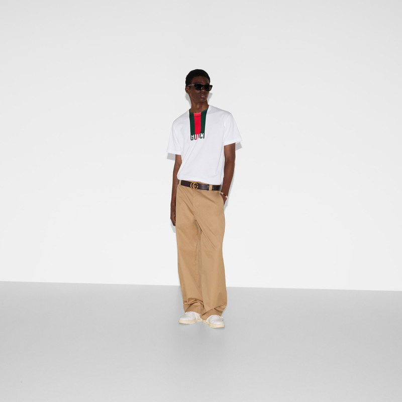 GUCCI Cotton jersey T-shirt with print outlook