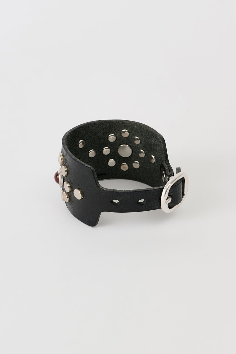 Blossom Bracelet Flecking Black Leather 3