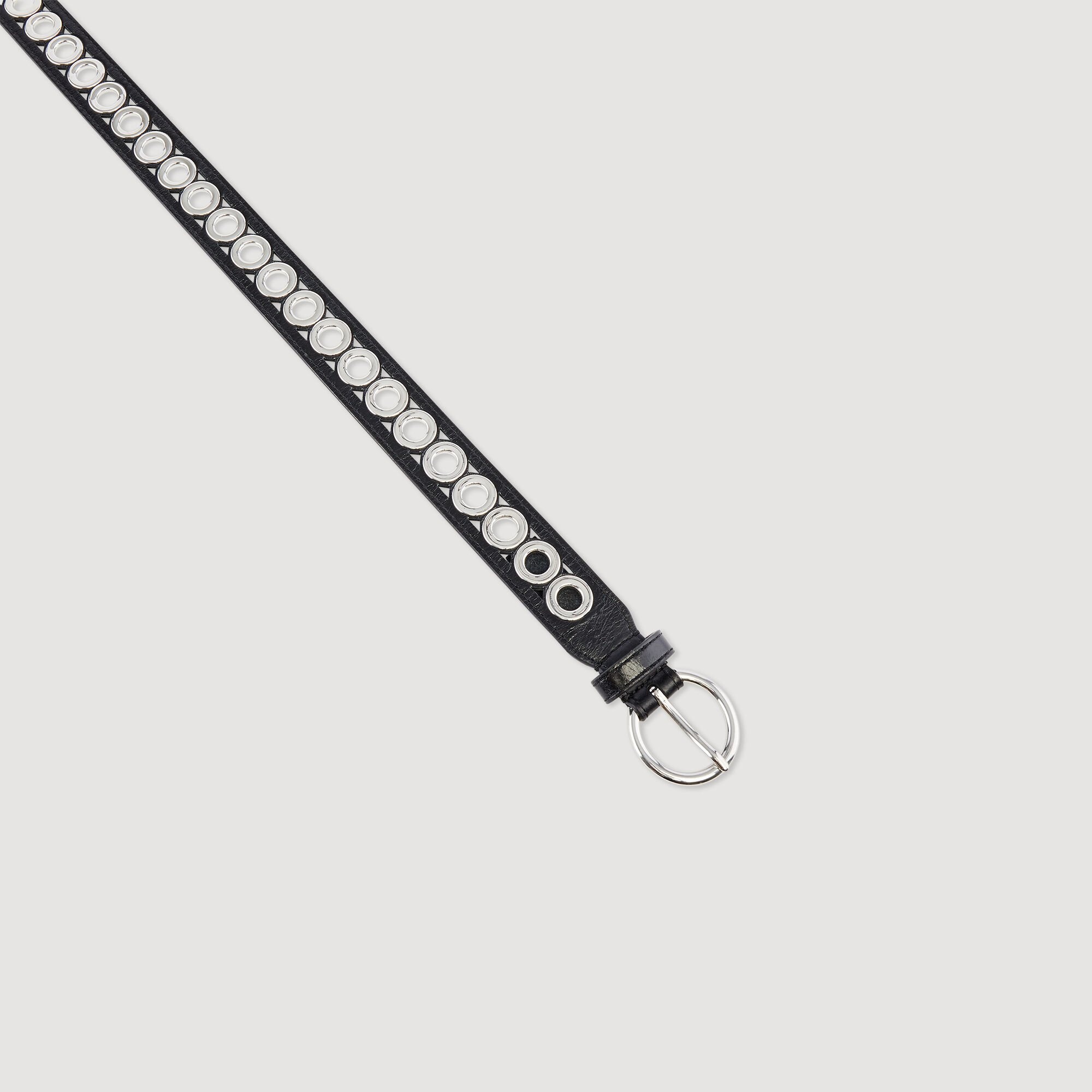 BELT WITH ROUND BUCKLE AND EYELETS - 2