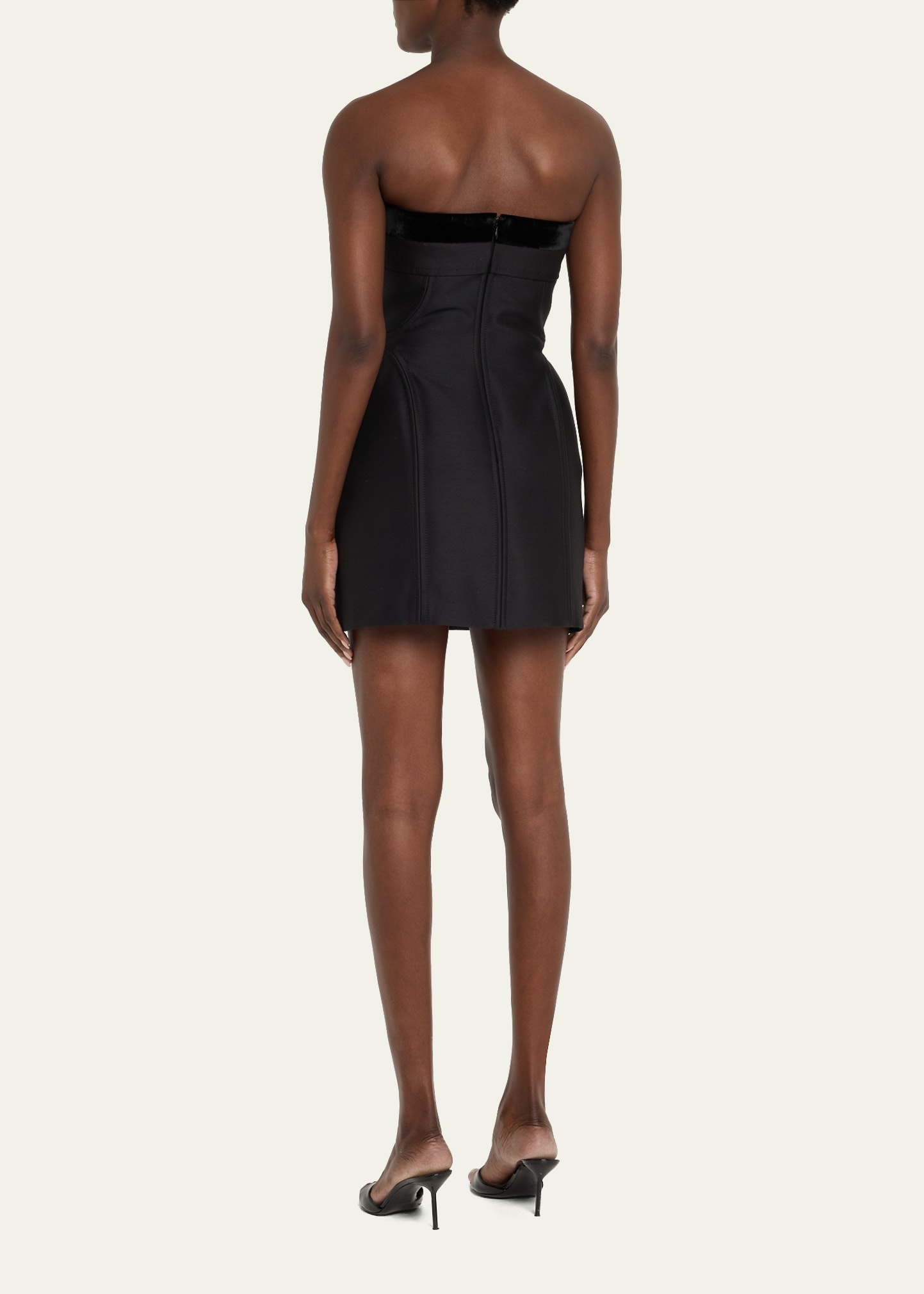 Strapless Sculpted Mini Dress - 3