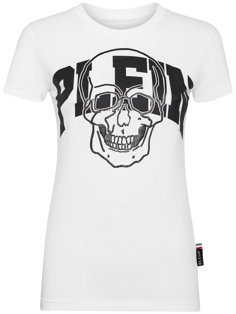 skull-print cotton T-shirt 1
