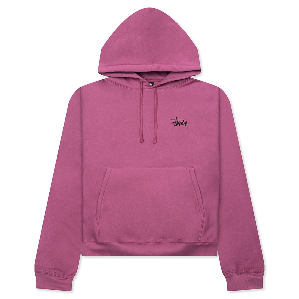 BASIC STUSSY HOODIE - BERRY - 1