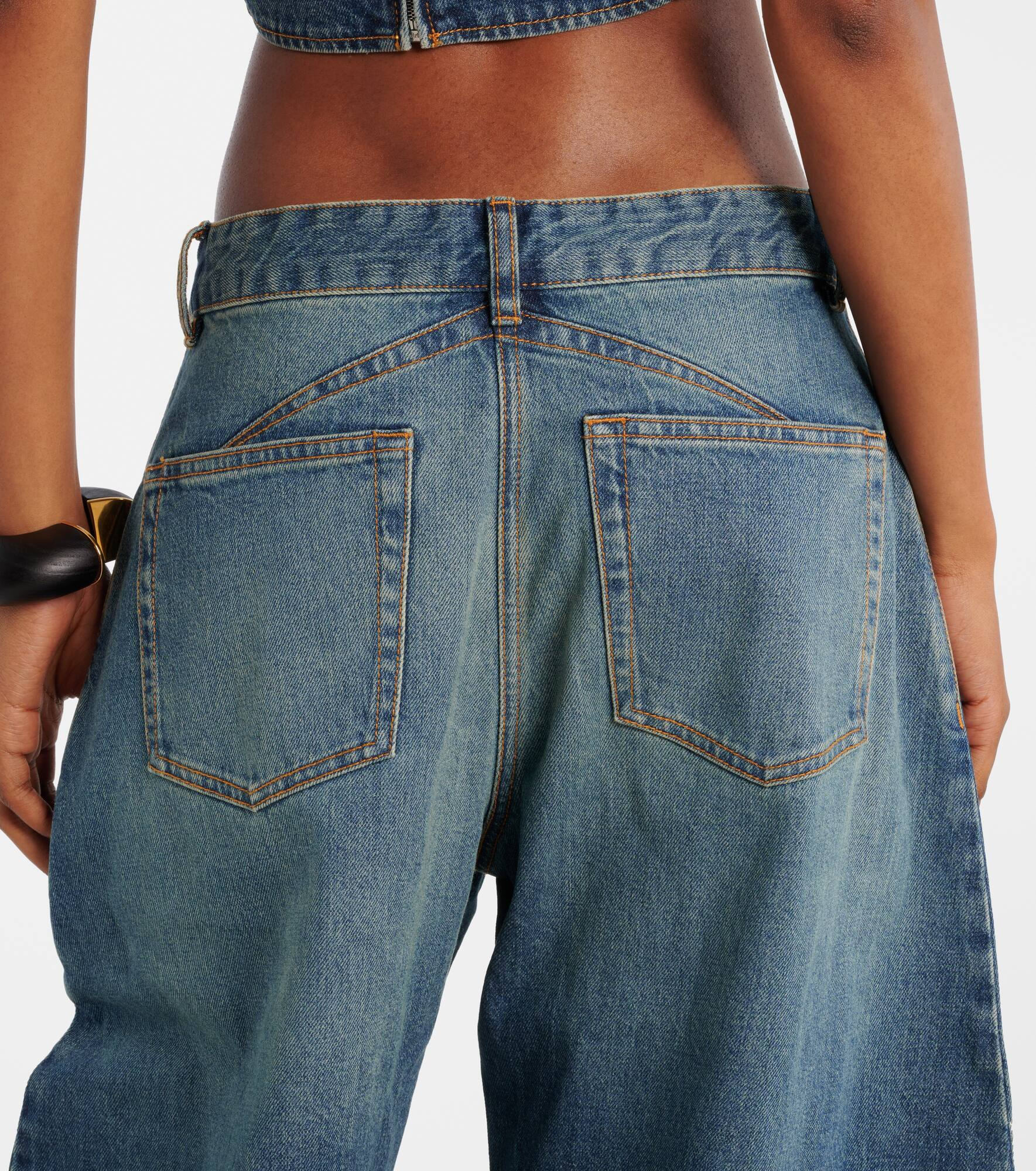 High-rise barrel-leg jeans - 5
