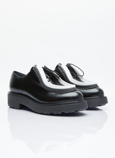 Prada Brushed Leather Lace-Up Shoes outlook