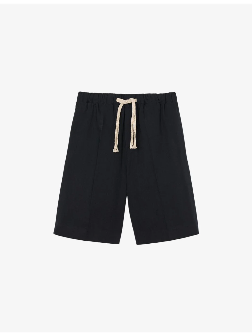 Elasticated-Waist Relaxed-Fit Cotton Shorts - 1