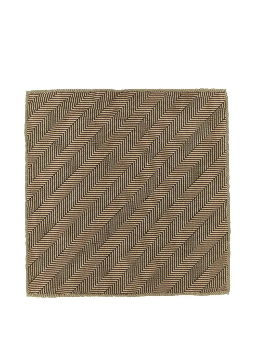 chevron-pattern silk pocket square - 1
