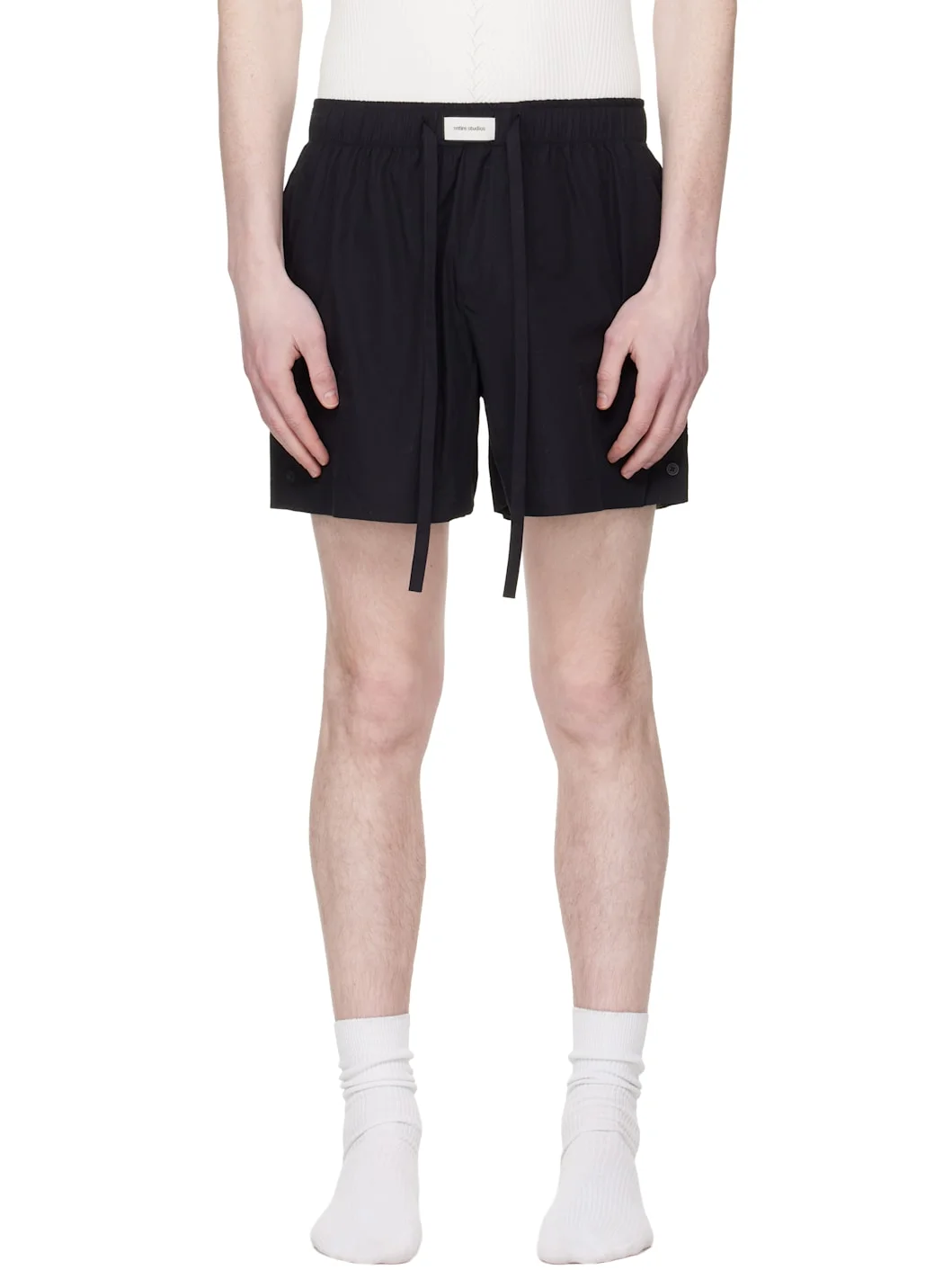 Black Pajama Shorts - 1