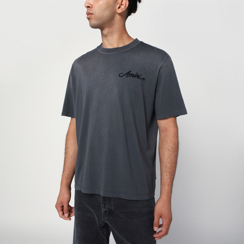 AMIRI Washed black cotton T-shirt - 1