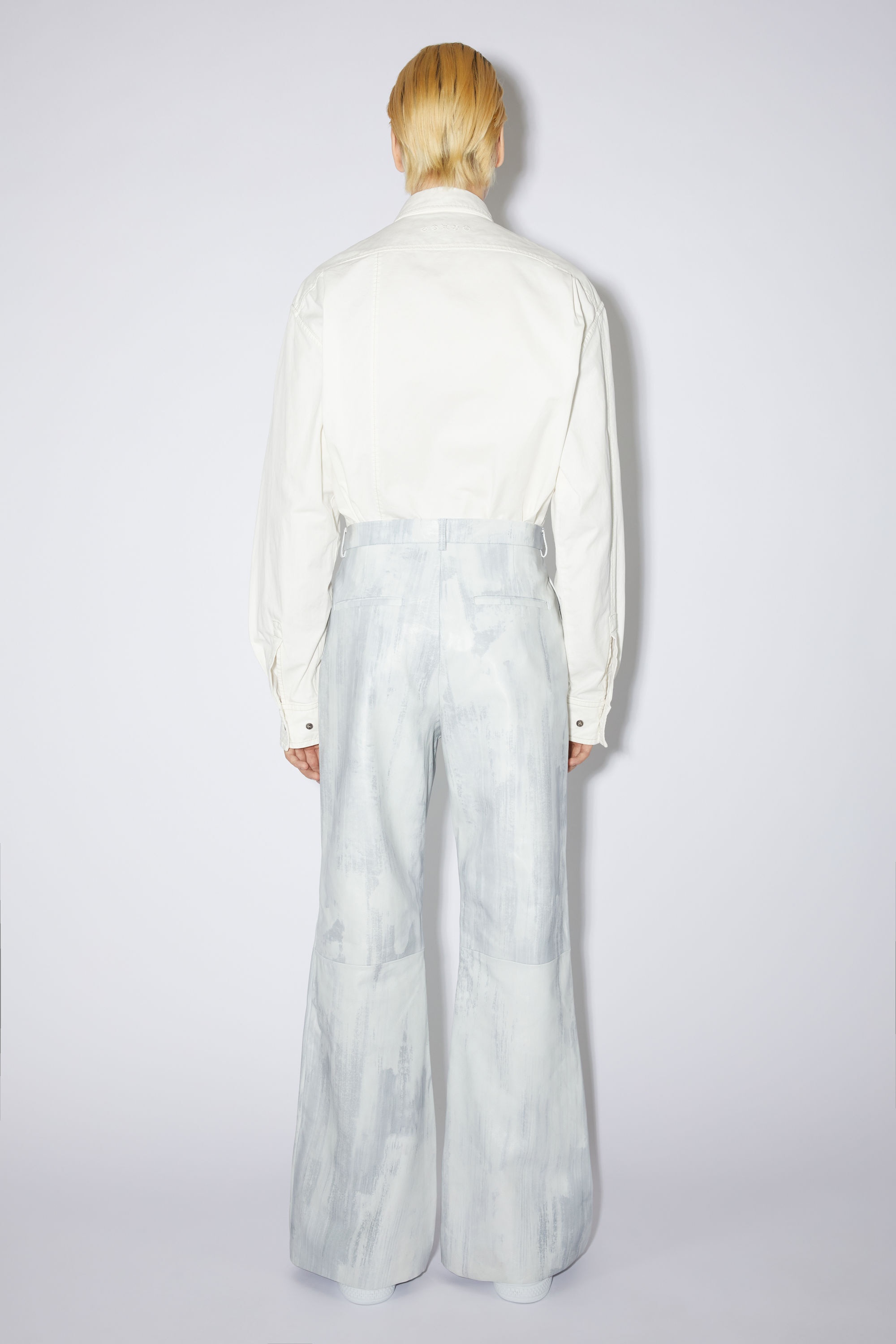 Leather trousers - Cold white - 6