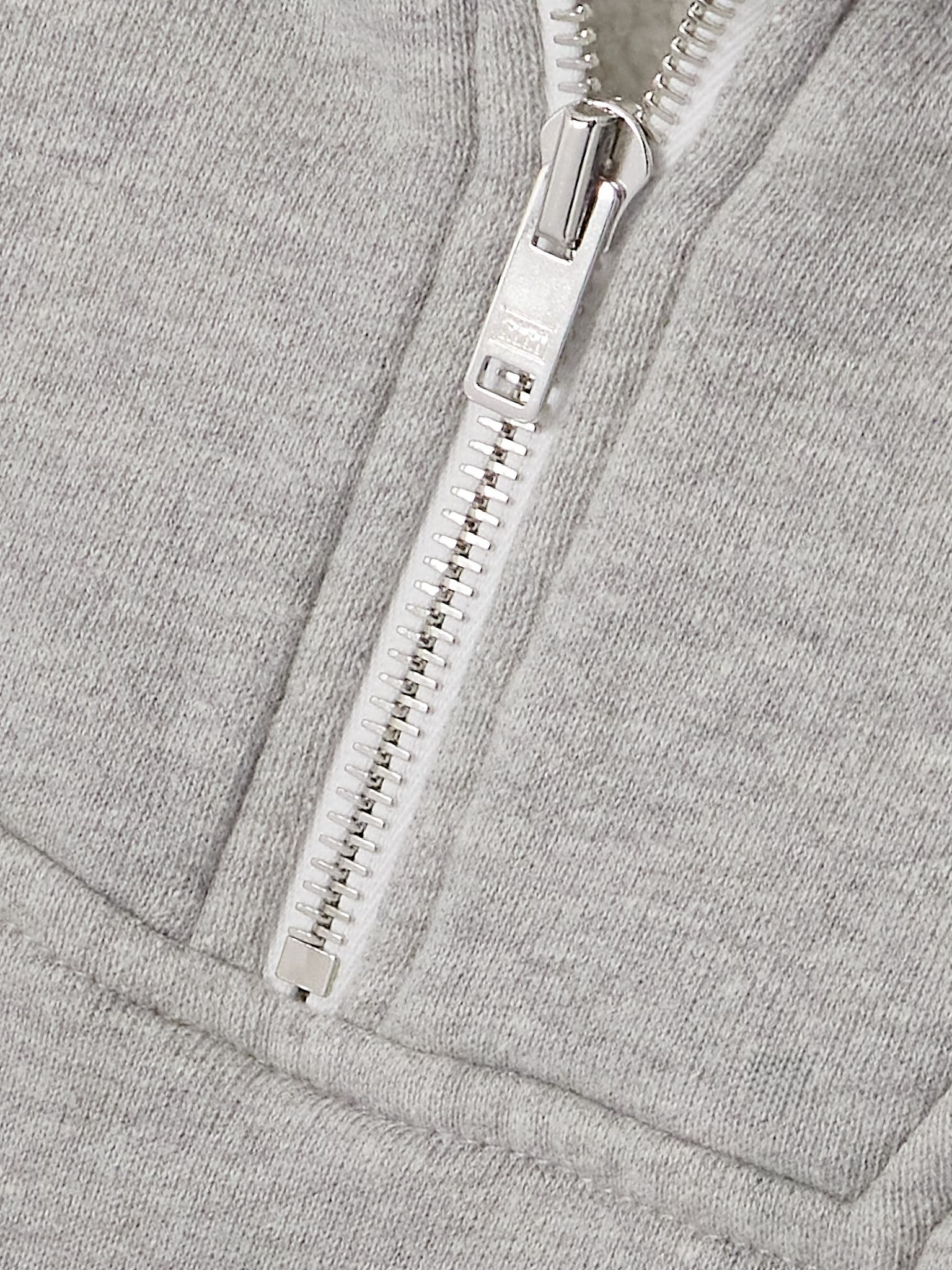 Haley cropped cotton-jersey sweatshirt Gray - 5