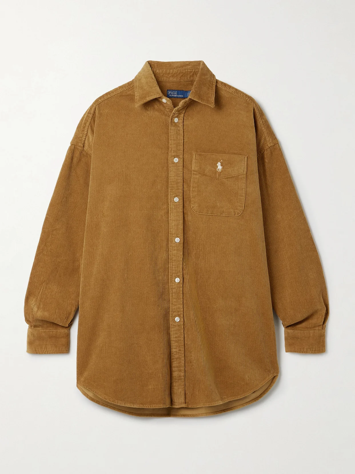 Embroidered Cotton-corduroy Shirt - 1