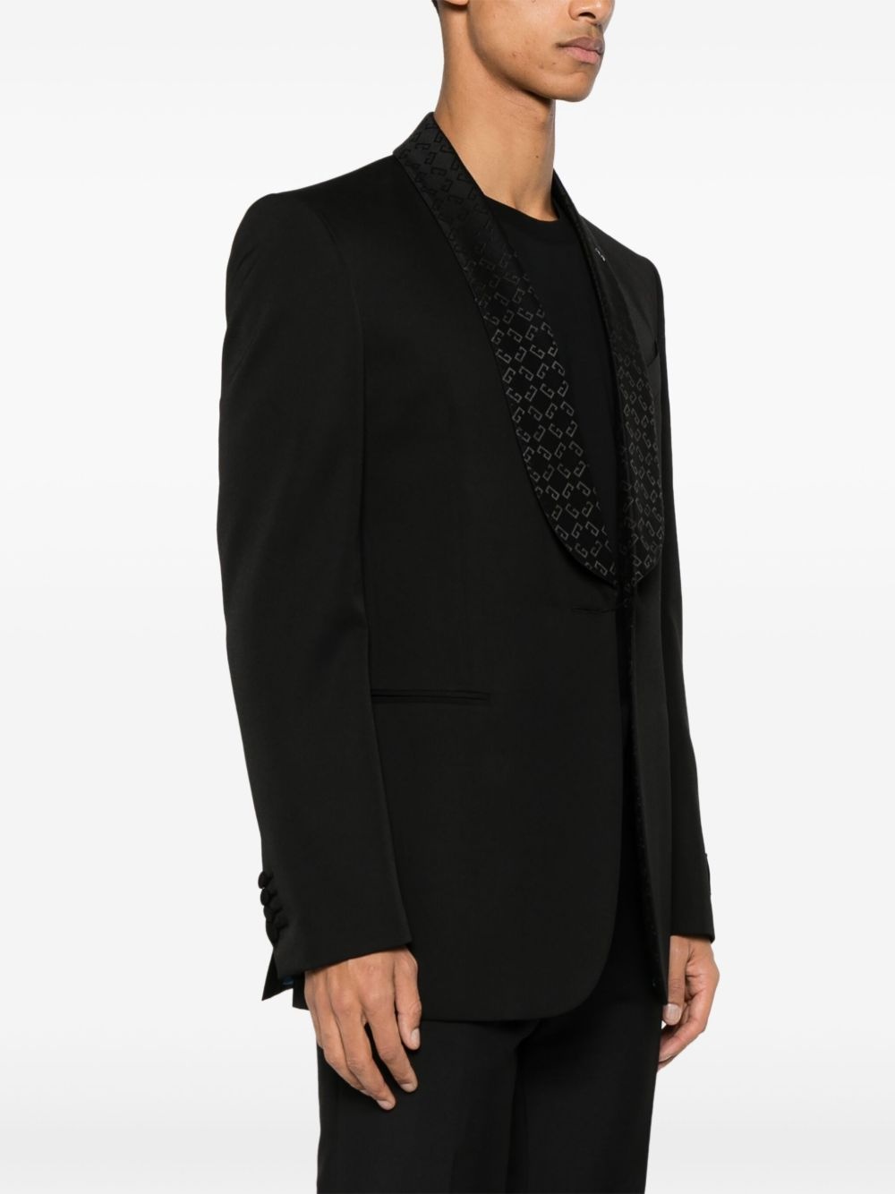 monogram 72 jacquard-collar blazer - 3