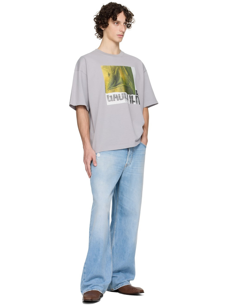 Jean Paul Gaultier SSENSE Exclusive Gray Cotton Oversized Printed Water T-shirt outlook