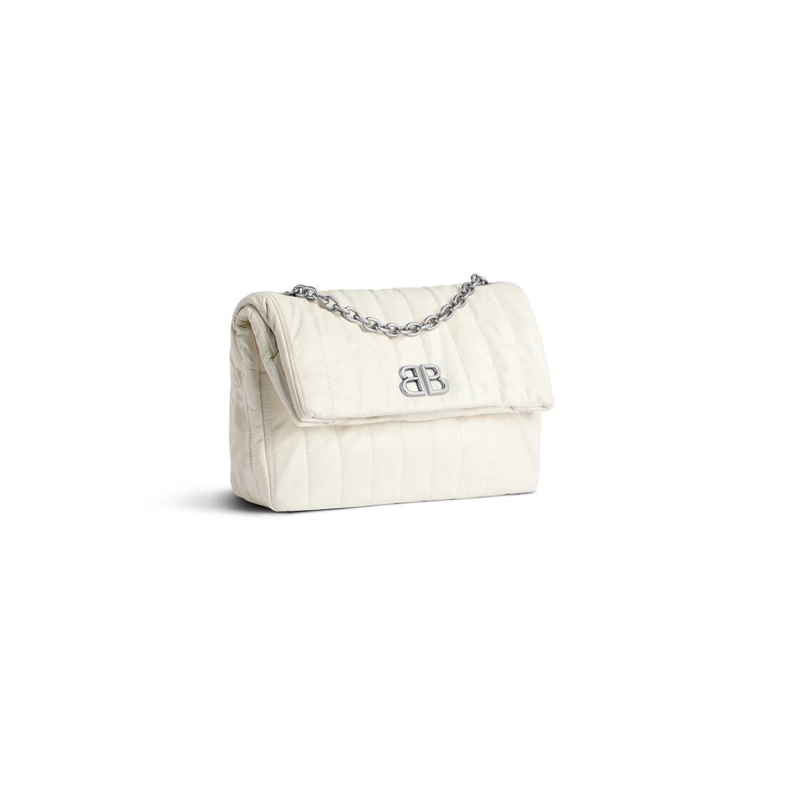 Women's Monaco Small Chain Bag Quilted  in White - 2