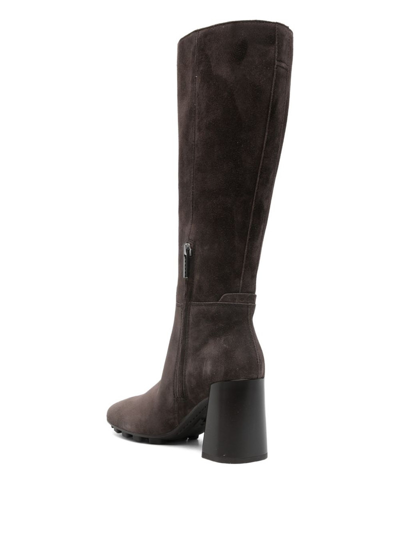 90mm suede block-heel knee-high boots 3