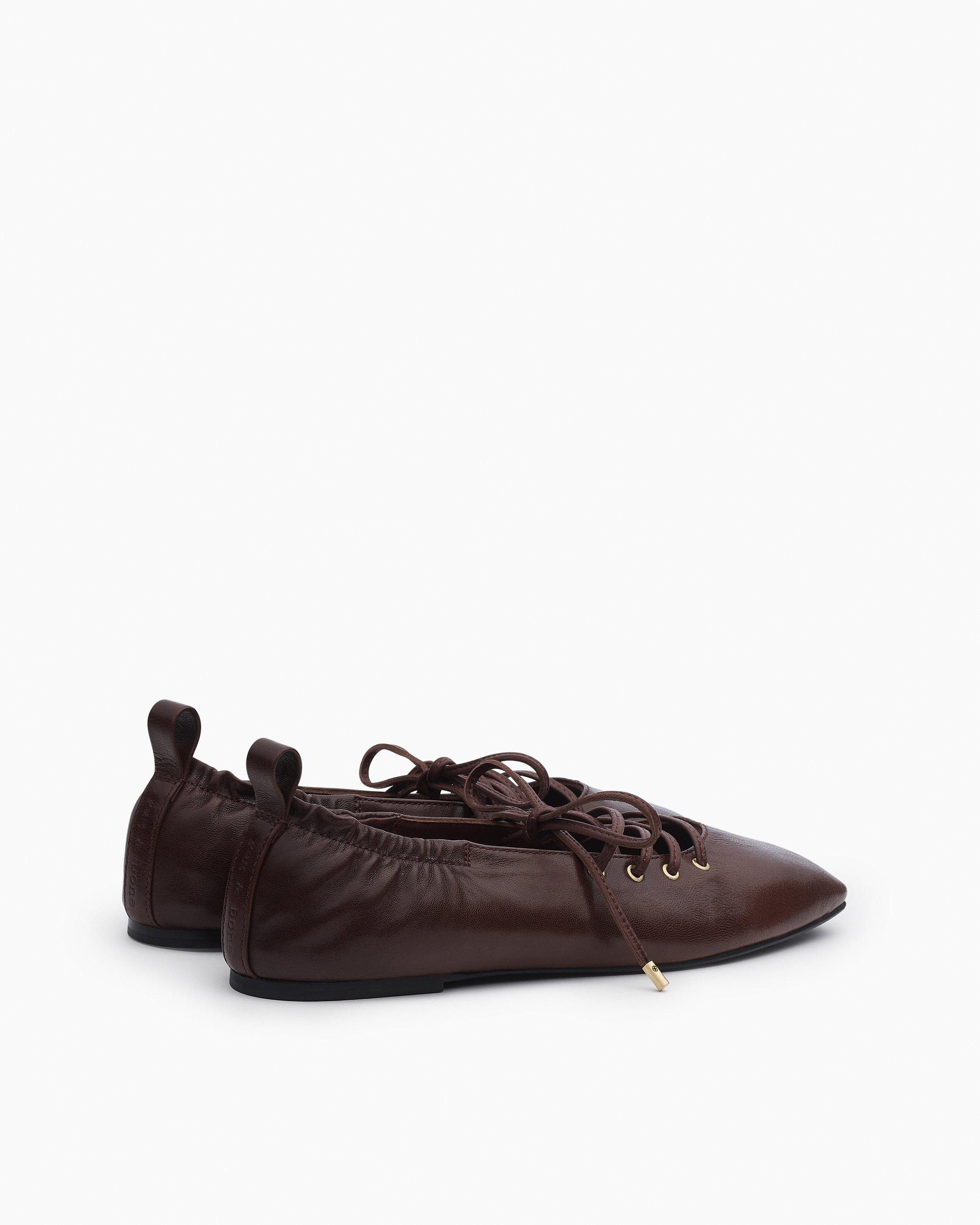 Sophia Leather Ballet Flats - 3