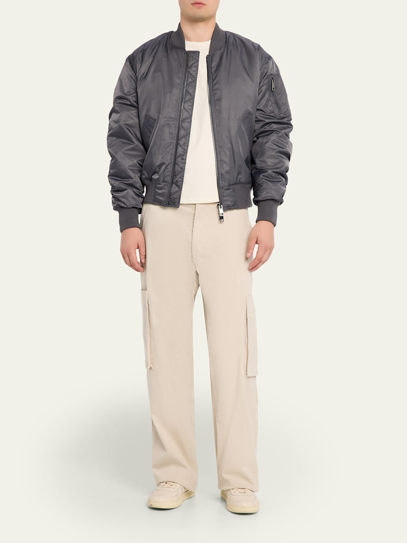 OFFICINE GÉNÉRALE Men's Pale Grey Cotton Naim Cargo Pants outlook