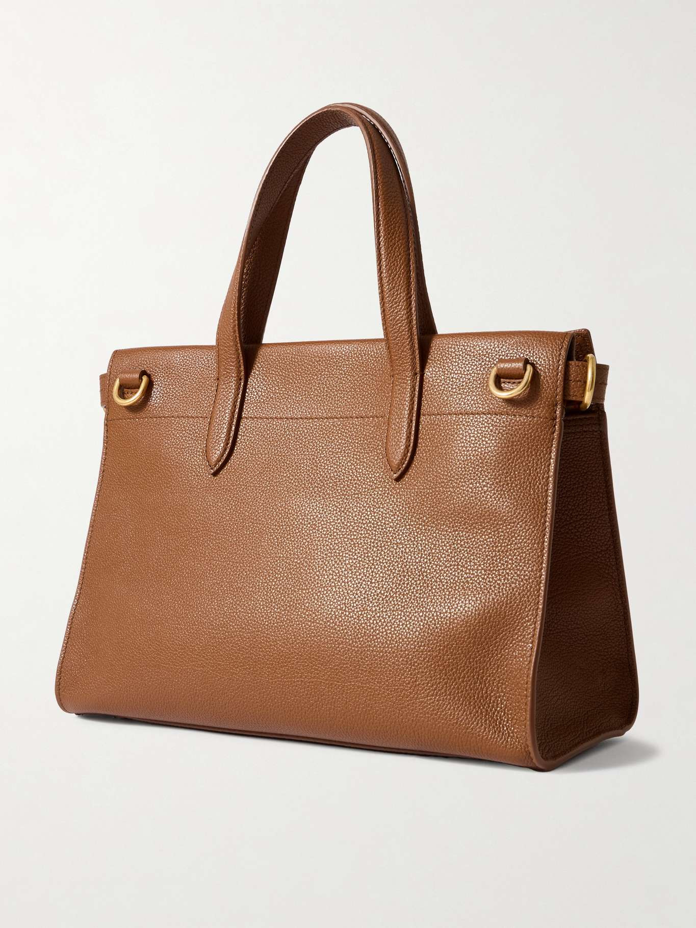 Textured-leather tote Tan - 3