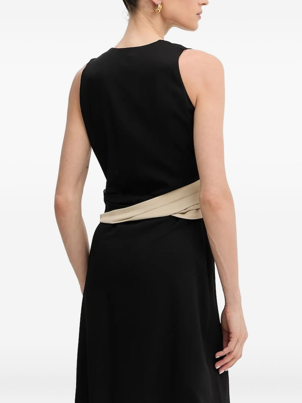 two-tone wrap mini day dress - 2