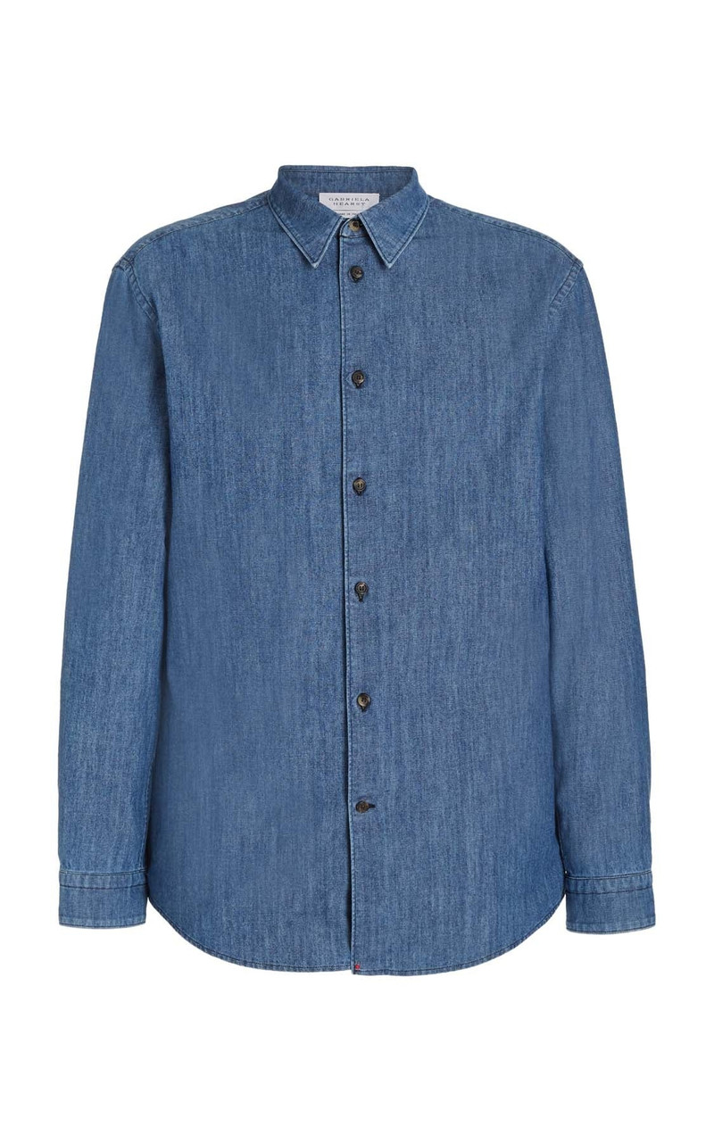 Quevedo Shirt in Blue Organic Denim 1
