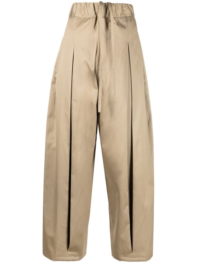 box-pleat wide-leg trousers 1