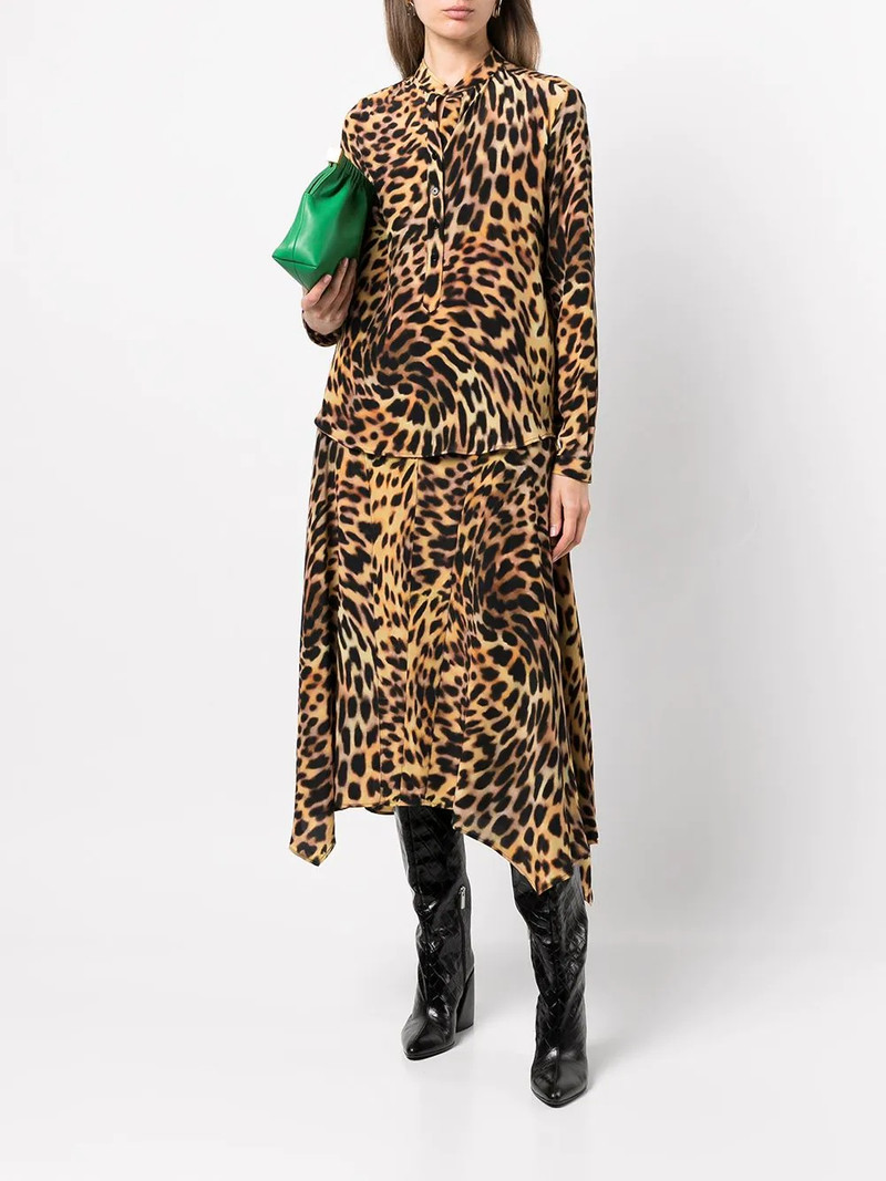 Stella McCartney cheetah print silk shirt outlook