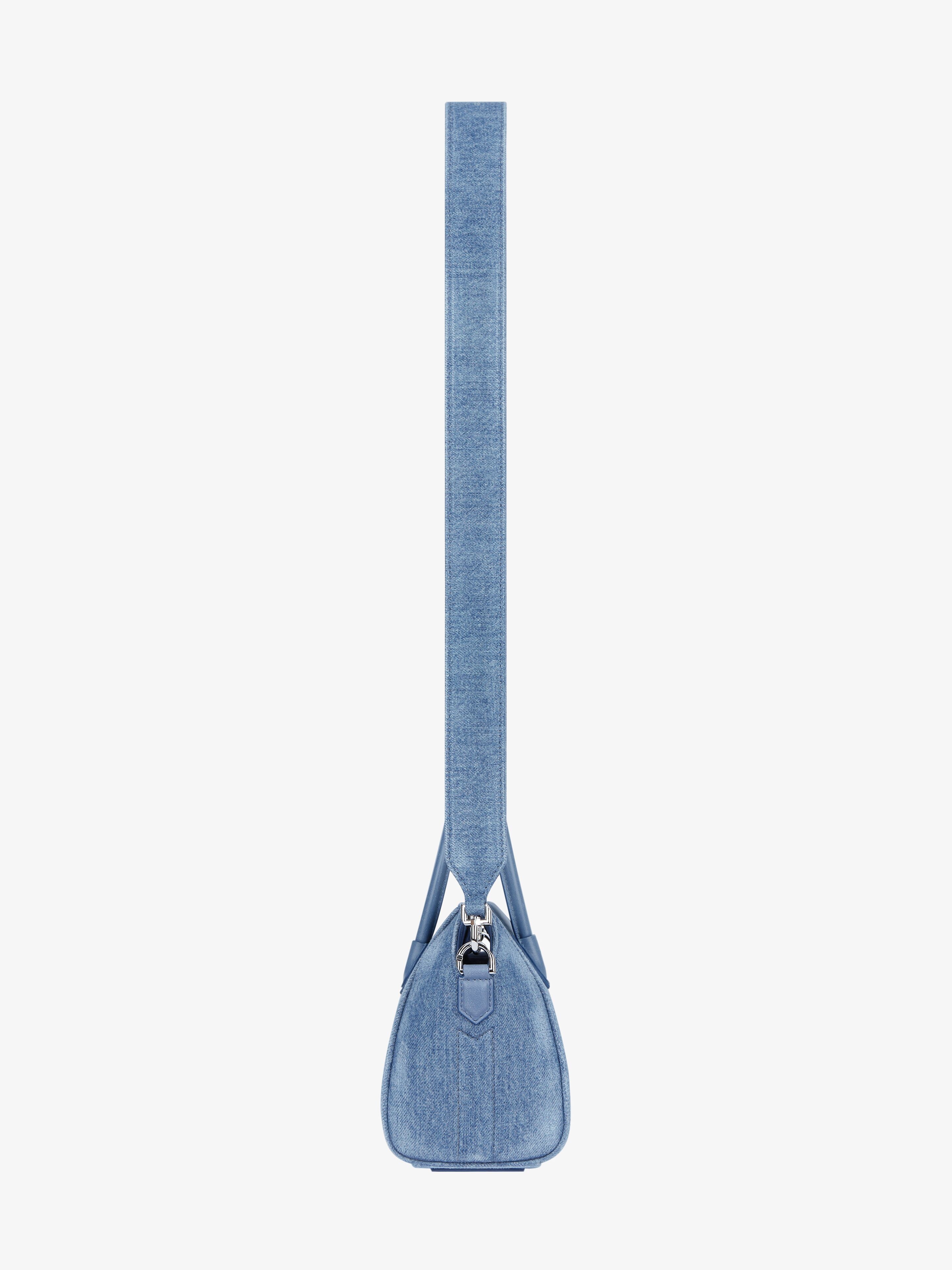 ANTIGONA TOY BAG IN WASHED DENIM - 4