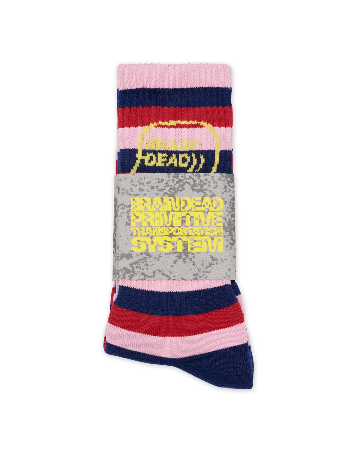 Striped Logo Head Sock - Navy - 4