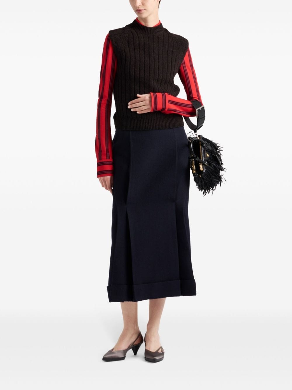 deconstructed midi skirt - 2