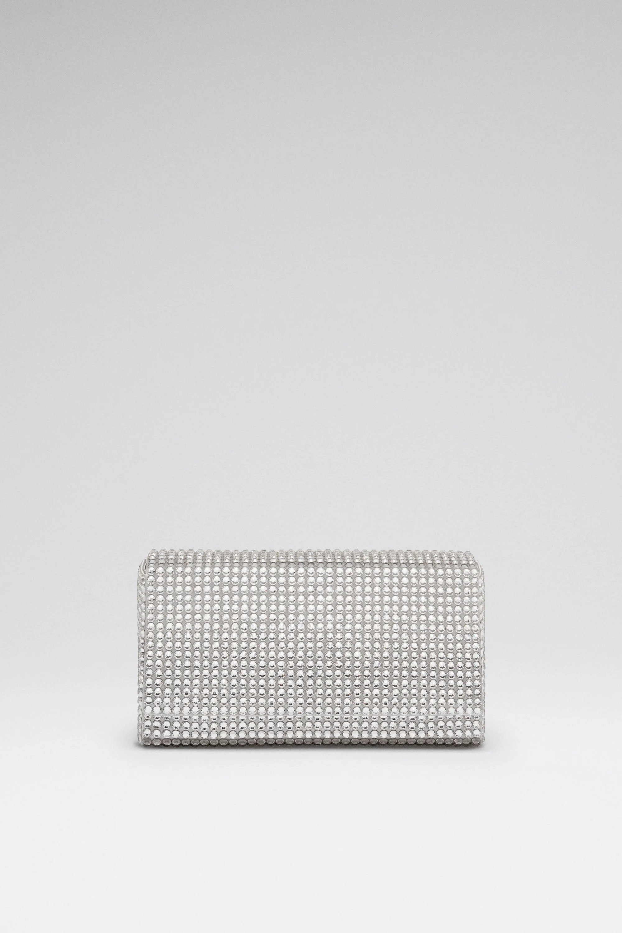 PALOMA MINI SILVER SATIN AND WHITE CRYSTALS - 1