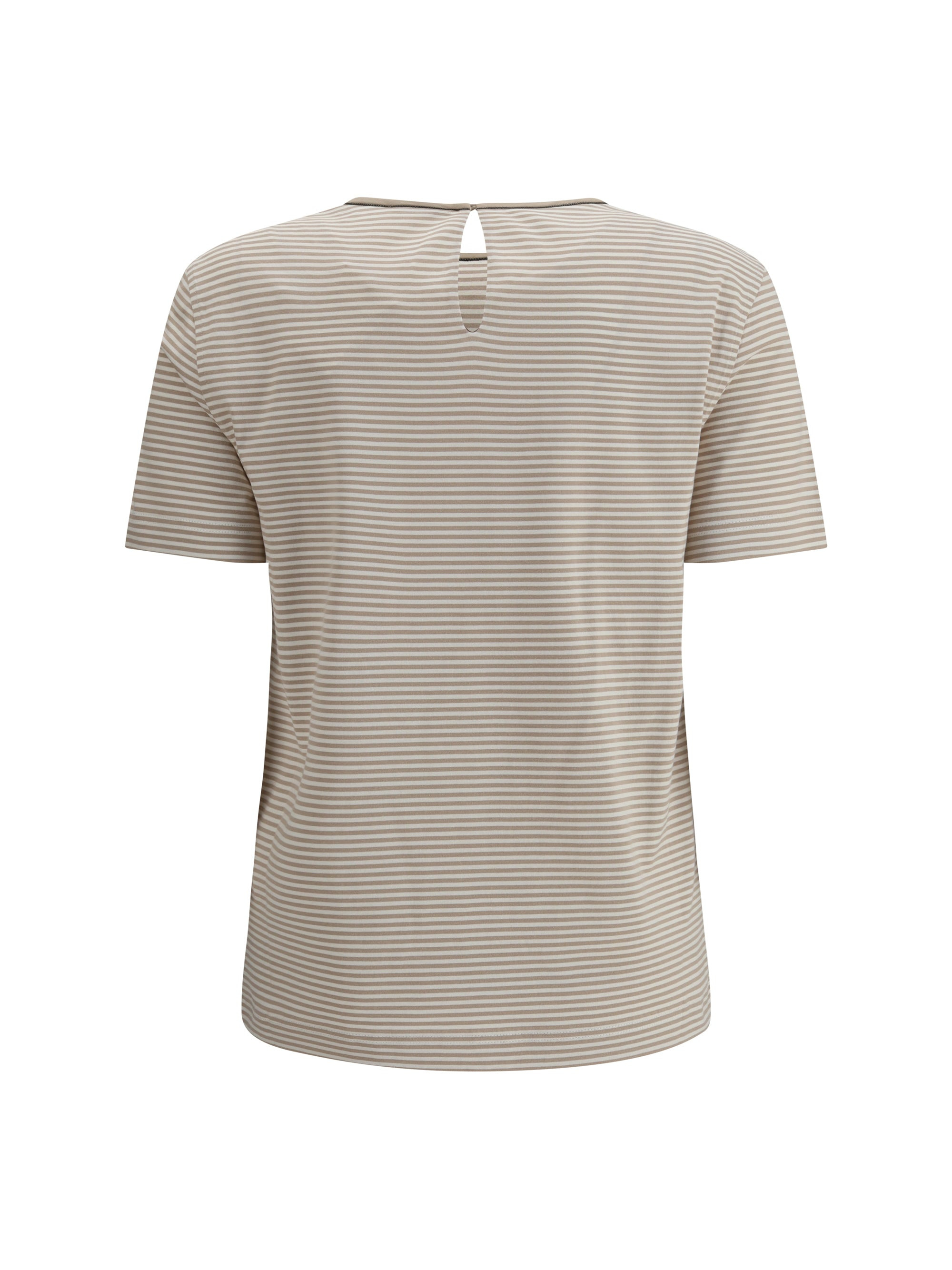 Brunello Cucinelli Women Striped Jersey T-Shirt - 2