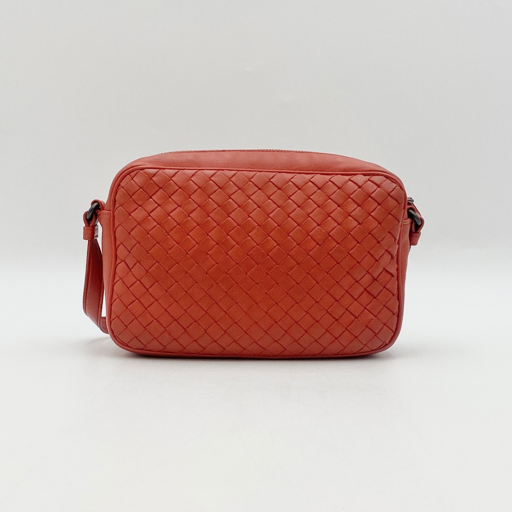 Bottega - Bottega Veneta Orange Square Crossbody Bag - 3