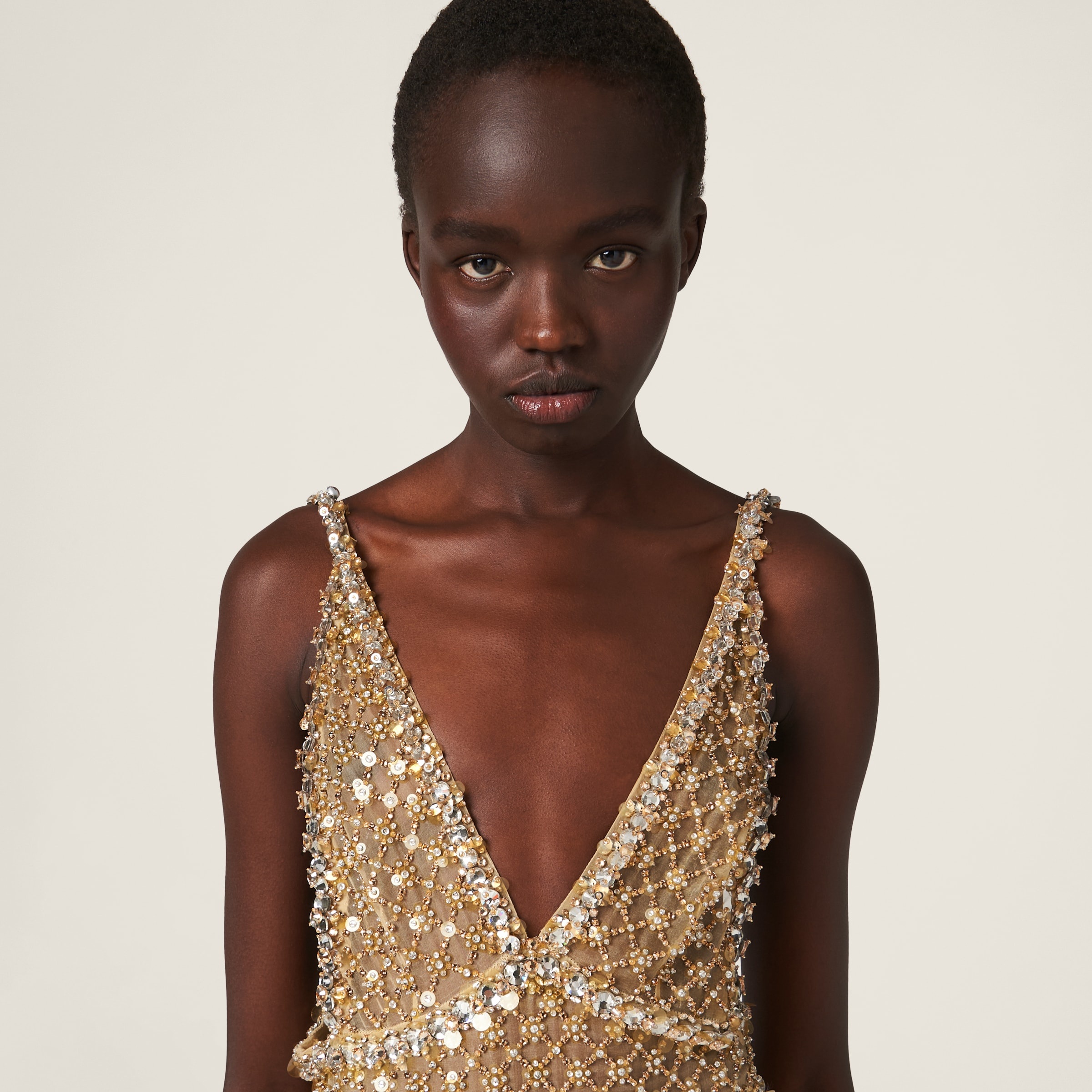 Embroidered organza dress - 5