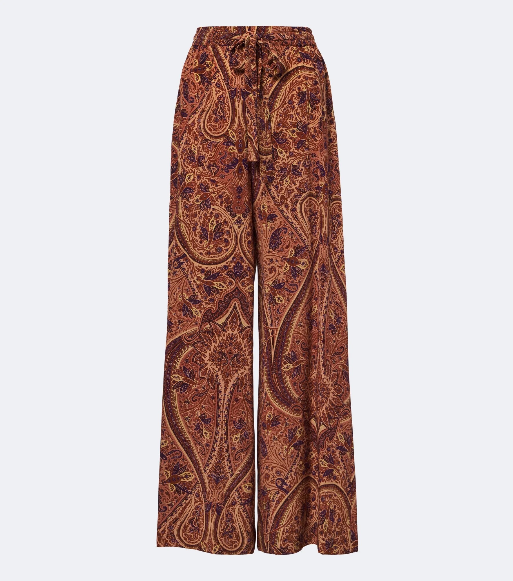 Sawyer silk crêpe de chine wide-leg pants - 1