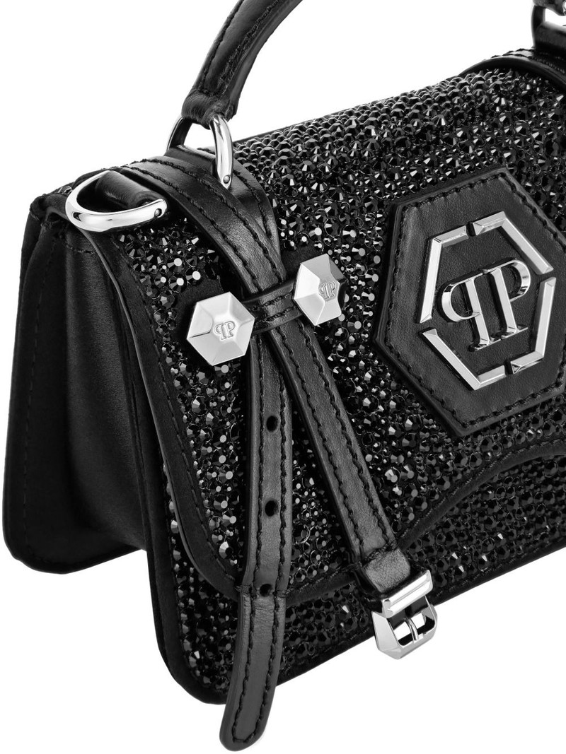 small Hexagon rhinestone-embellished clutch bag 4