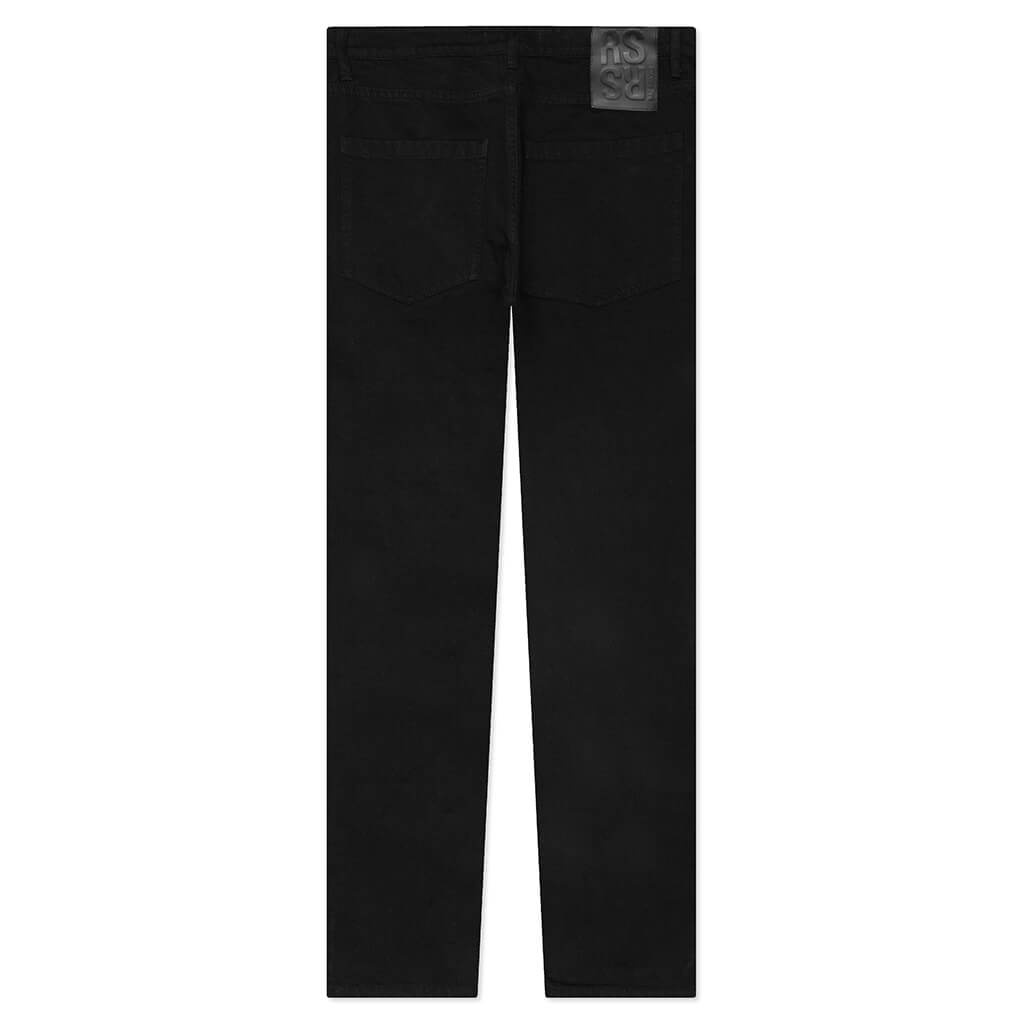 SLIM FIT DENIM PANTS - BLACK - 2
