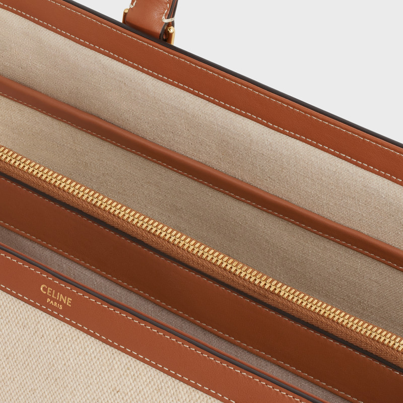 MEDIUM CABAS 16 in Textile and Calfskin 5