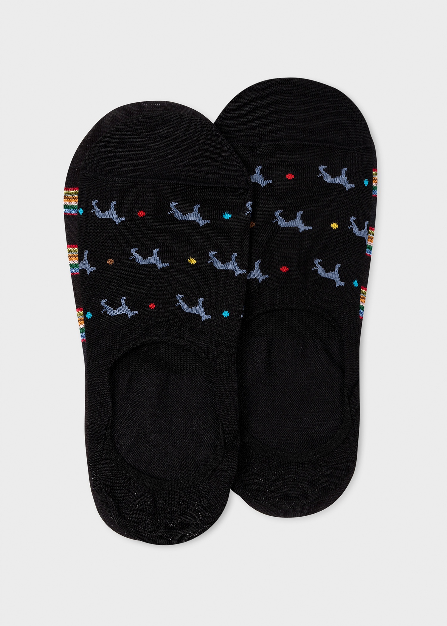Black 'Whippet' Loafer Socks - 1