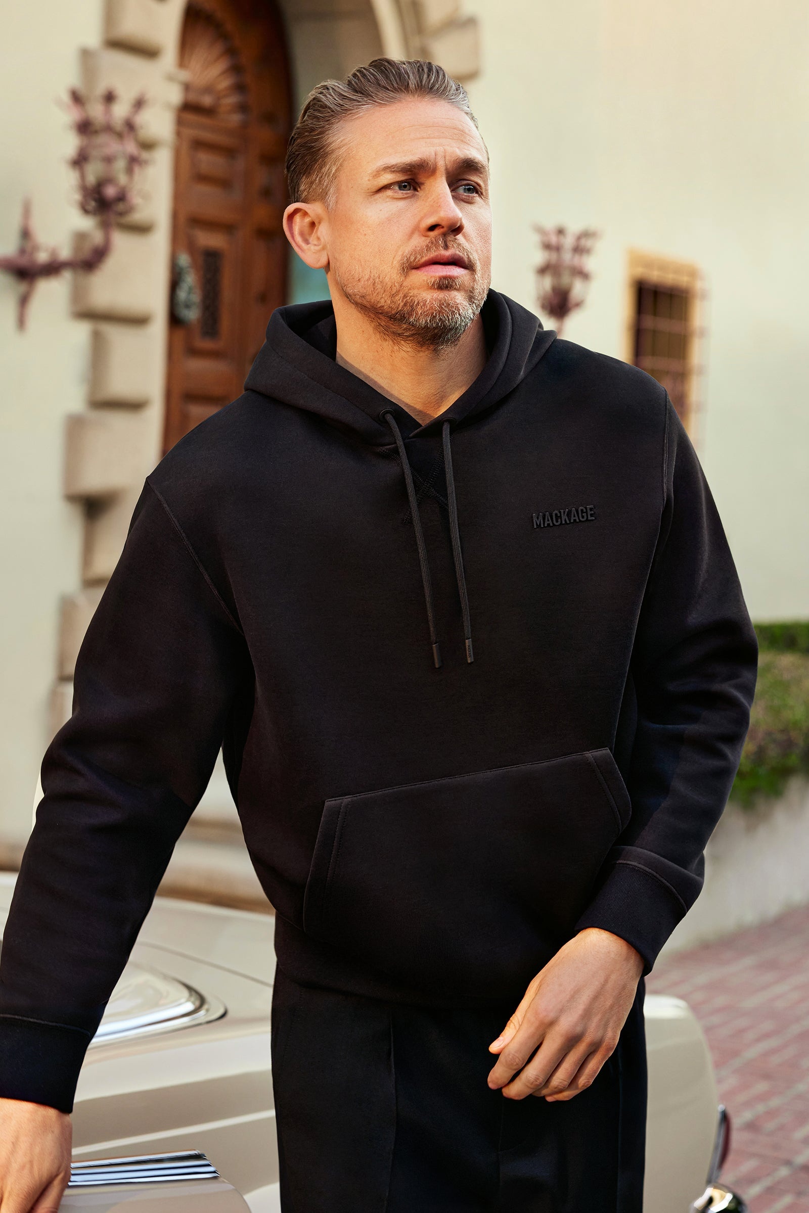KOLTON Double-Face Jersey Logo Hoodie - 7