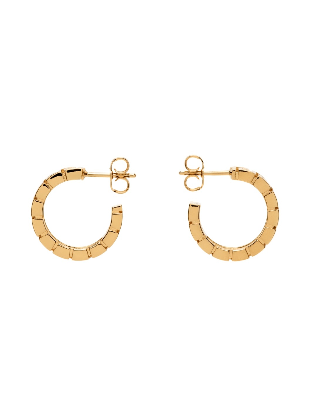 Gold Greca Hoop Earrings - 1