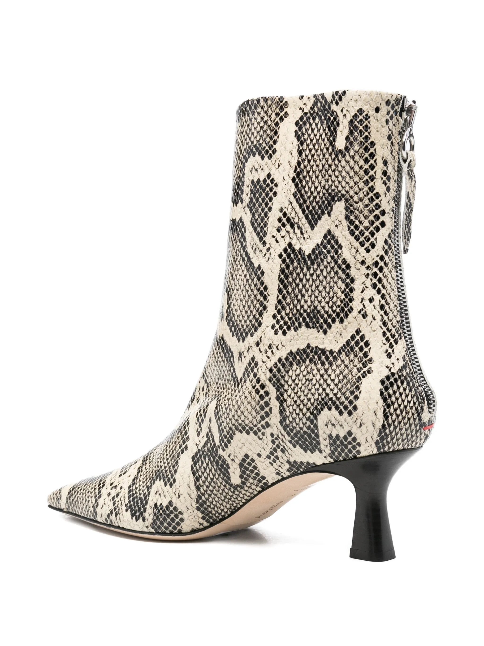 70mm Elina snake-print pointed-toe ankle boots - 3