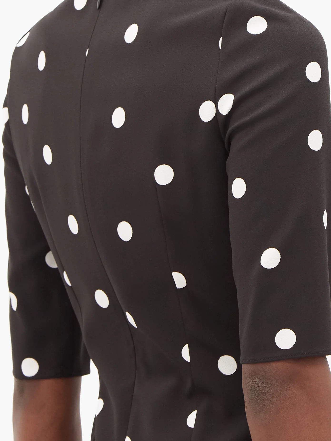 Polka-dot crepe blouse - 4