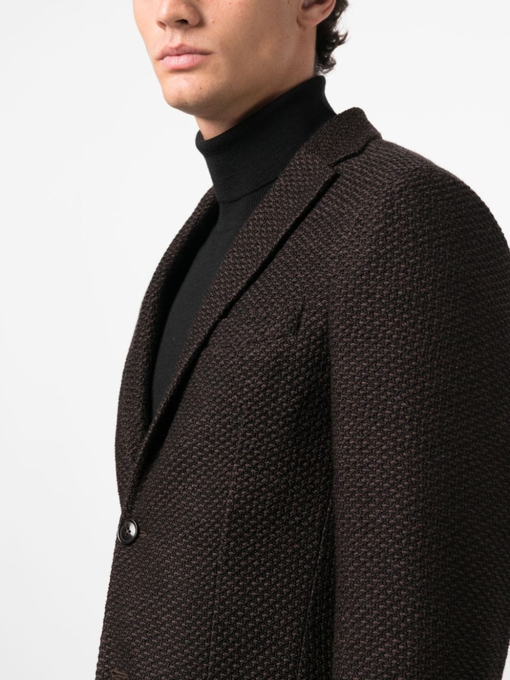 single-breasted wool blazer - 5