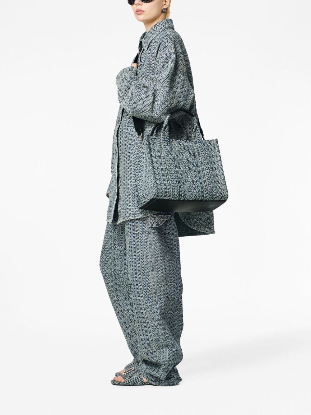 Marc Jacobs The Medium Monogram Denim Tote Bag